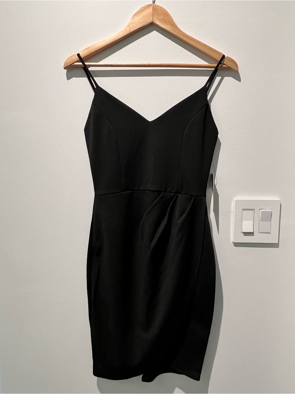 Lulus Forever Your Girl Black Bodycon Mini Dress S NWT